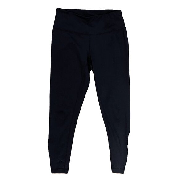 Z By Zella Black Leggings Criss Cross Ankle Size M Preowned - Picture 1 of 4